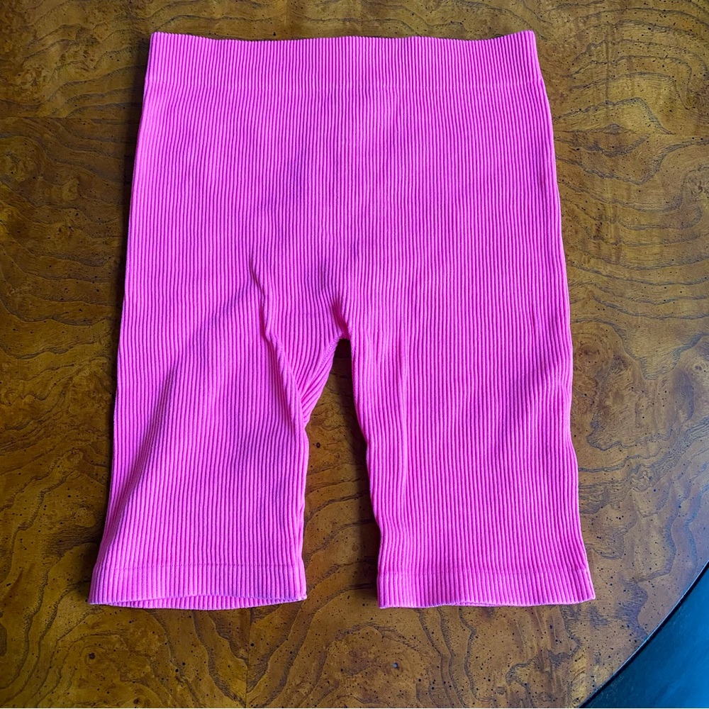 Zara bike shorts hot pink